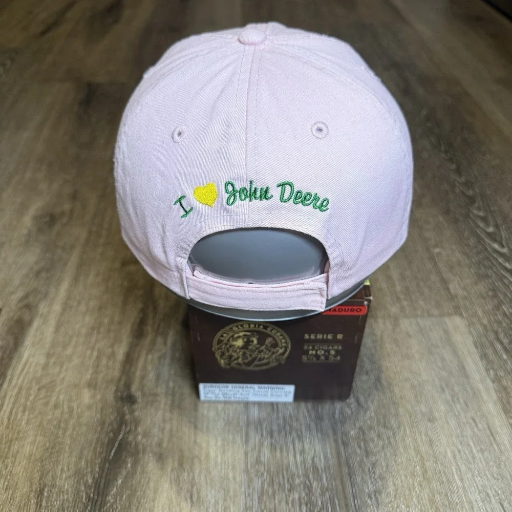 John Deere‎ Hat Pink Green Baseball Cap Farm Trucker Chore Embroidered Logo